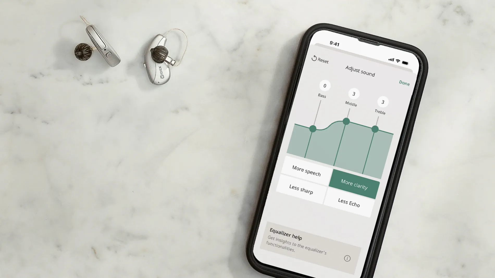 Customize your sound in the Widex Allure app